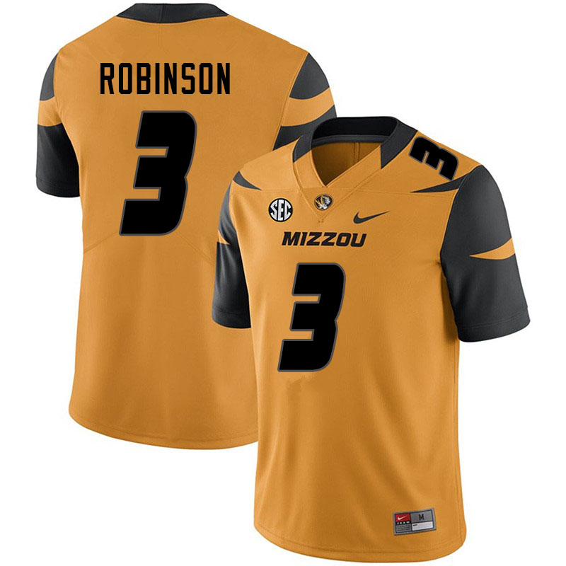 Men #3 Shawn Robinson Missouri Tigers College Football Jerseys Sale-Yellow - Click Image to Close